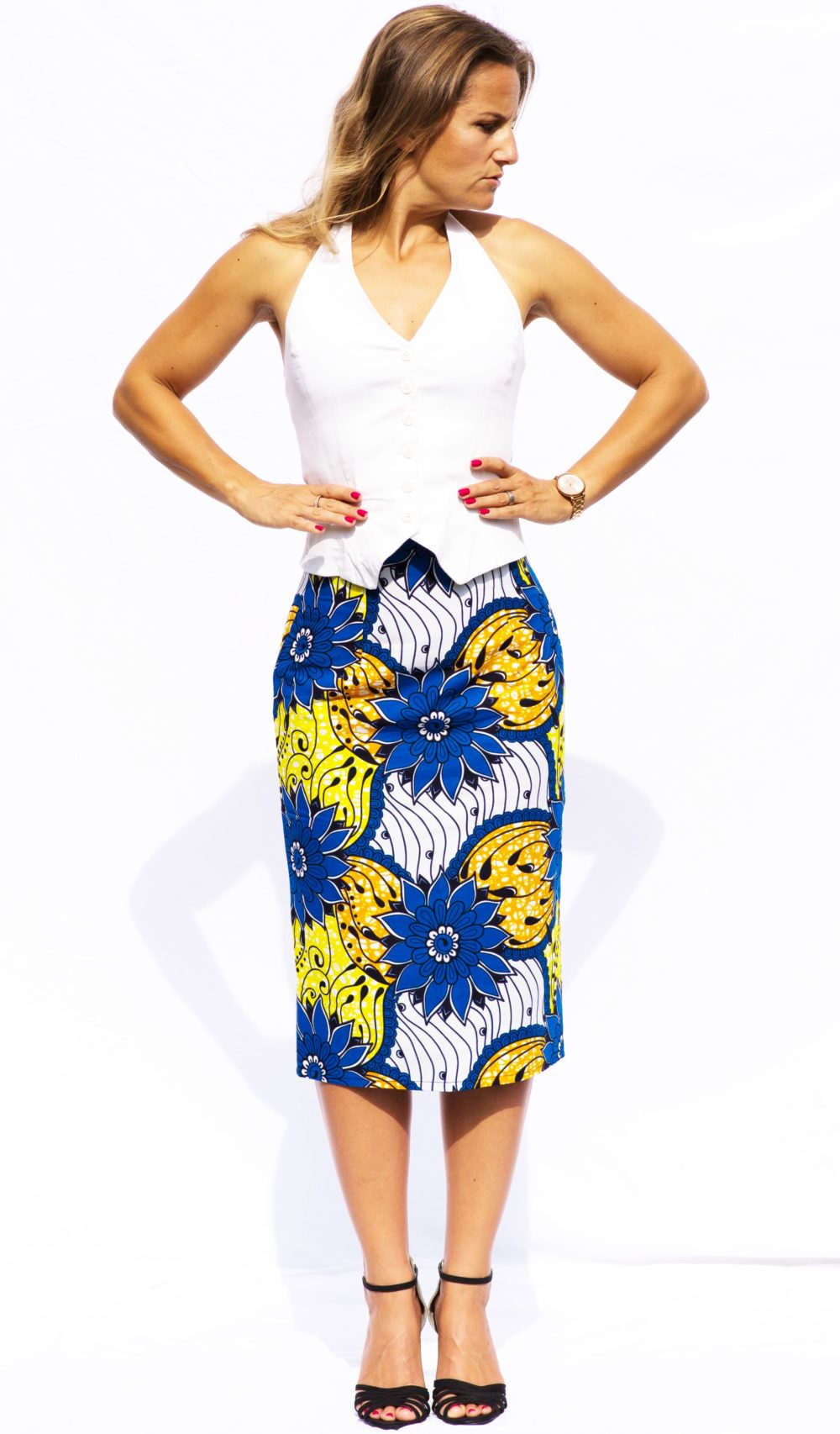 African Print Pencil skirt