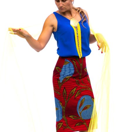 African Print Pencil Skirt